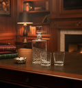 Chiseled Glass Decanter Set