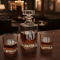 2 Glass Decanter Set
