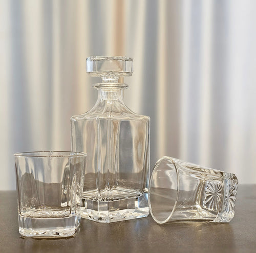 2 Glass Decanter Set