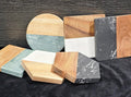 Marble with Wood Coasters