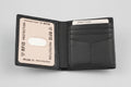 Black RFID Leather Flip Card Wallet