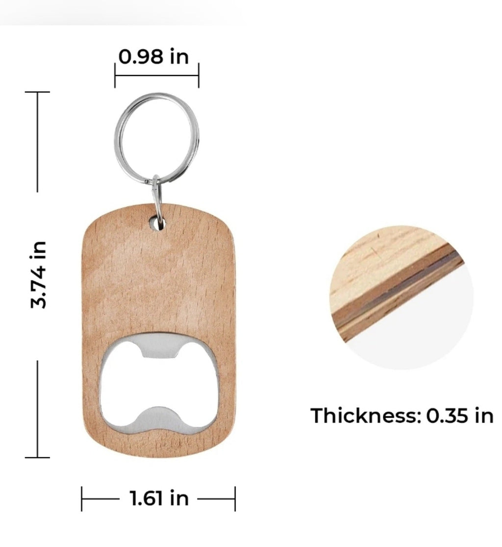 Wooden Keychain Bottle Opener