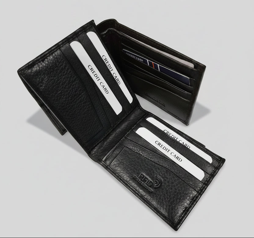 RFID Bifold Leather Wallet