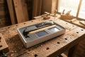 Wooden Carpenters Hammer with nails and leveler