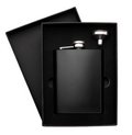 8 oz. Black Stainless Steel Flask