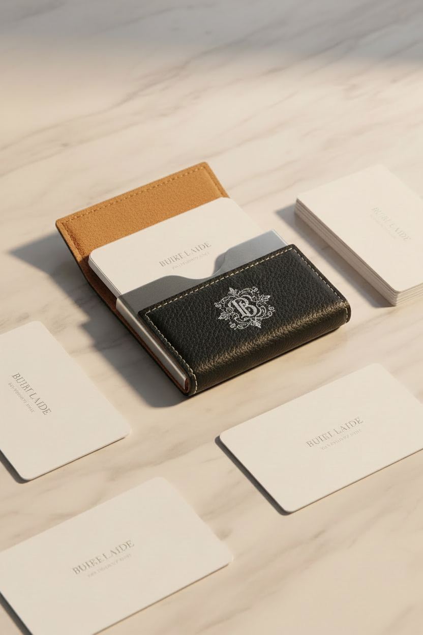 Business Leatherette bound card case