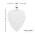 Guitar pick pendant with chain