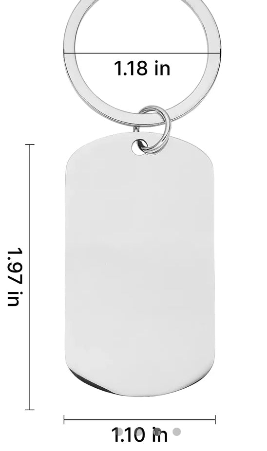 Military Dog Tag Keychain