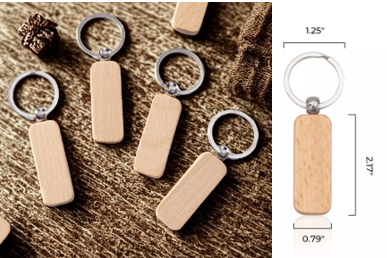 Wooden keychains