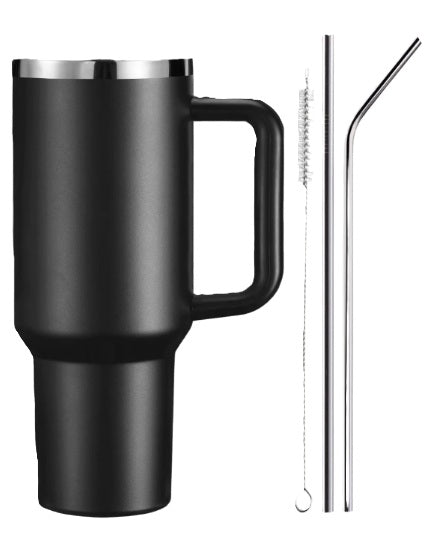 40oz Stainless Steel Tumbler with Straw