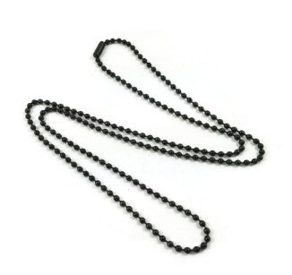 Black Military Dog Tag with chain