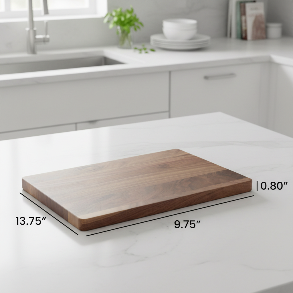 Rectangular Walnut Wood Cutting Board